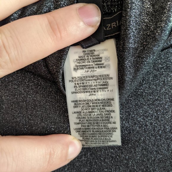 BCBGENERRATION Black metallic turtleneck top - Picture 4 of 11